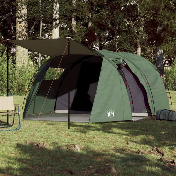 Campingtält tunnel 4 personer grön vattentätt