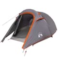 Miniatyrbild 2 av 2: Campingtält tunnel 2 personer grå och orange vattentätt