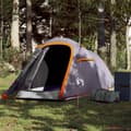 Miniatyrbild 1 av 2: Campingtält tunnel 2 personer grå och orange vattentätt