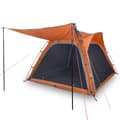 Miniatyrbild 2 av 2: Campingtält 4 personer grå och orange snabbrest vattentätt