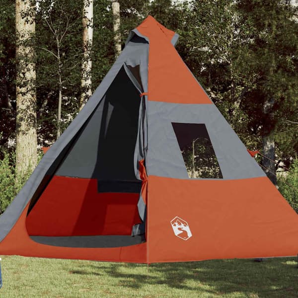 Tipi-tält 7 personer orange vattentätt