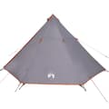 Miniatyrbild 2 av 2: Familjetält tipi 8 person grå och orange vattentätt