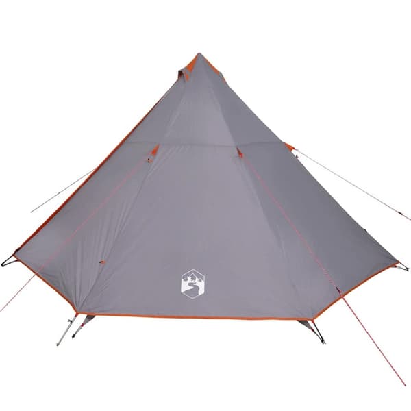 Familjetält tipi 8 person grå och orange vattentätt