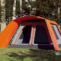 Miniatyrbild 1 av 2: Familjetält med veranda 9 personer grå och orange snabbrest