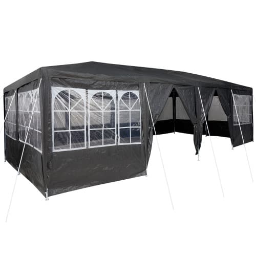 festtält med 12 sidoväggar antracit 8x4 m PE
