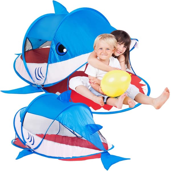 BØRNETELT SELVUDTRÆKKENDE HUS SHARK