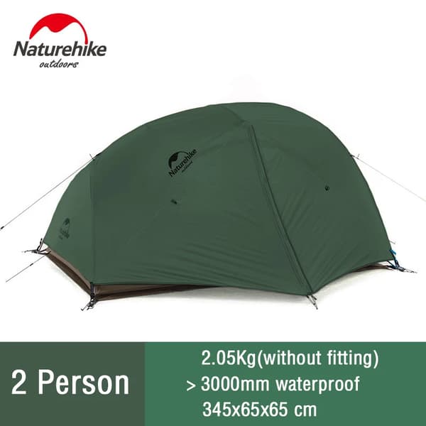 Camping telt, letvægts, vandtæt,Hærgrøn-3 sæsoner
