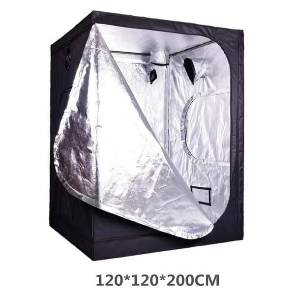 LED-kasviteltta, kaksikerroksinen kaksi yhdessä, 100 % heijastava mylar,120X120X200CM