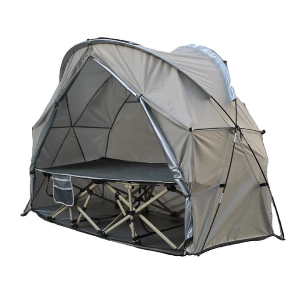Utomhus Campingtält, Ett Sovrum, Vattentåligt, Glasfiberstänger,Mörk khaki
