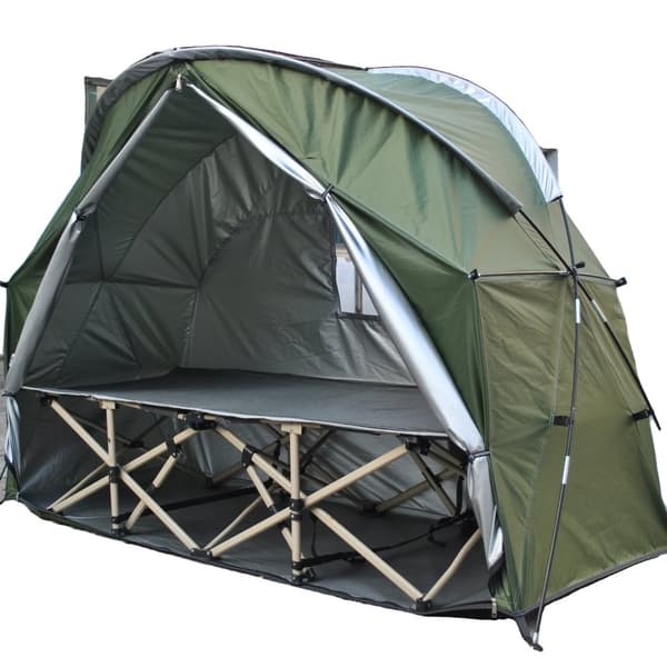 Utomhus Campingtält, Ett Sovrum, Vattentåligt, Glasfiberstänger,grön