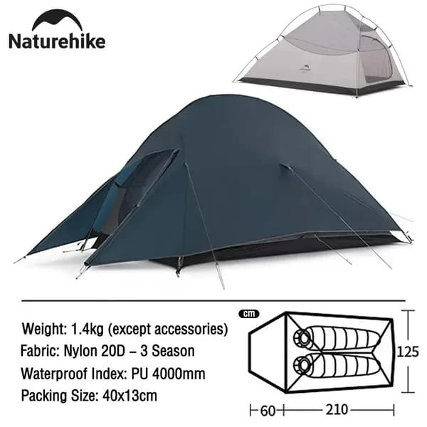 Campingtält, Lättviktigt, Vattentåligt,Moln2 Blå