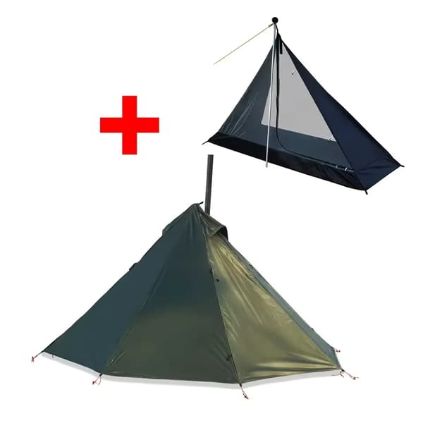 Ultralight Camping Telt, 4-Sæsoners Brug, Vandtæt Design,grøn