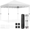 Miniatyrbillede 2 af 2: 3x3m Pop-Up Gazebo, Justerbar Højde, Holdbar Aluminiumlegering Ramme,Hvid 3x3 m
