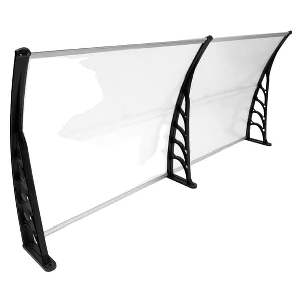 Udendørs Patio Markise, Elegant Bueformet Design, Vejrbestandig Holdbarhed,M, Klar