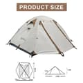 Miniatyrbillede 2 af 2: Ultralight Backpacking Telt, Vandtæt Rating 3000mm, Til 2-3 Personer, Hurtig Opsætning,Lys Grå