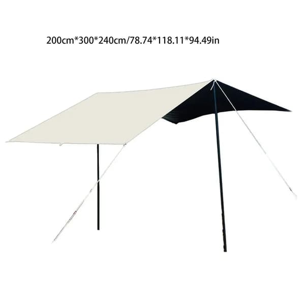 Bil Telt til Camping, Rummelige Dimensioner 200cm x 300cm, Holdbart KRYSTAL Materiale,Guld