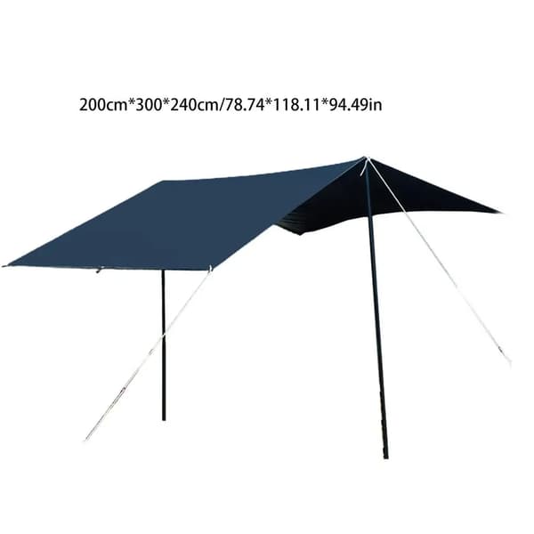 Bil Telt til Camping, Rummelige Dimensioner 200cm x 300cm, Holdbart KRYSTAL Materiale,Lilla Grå
