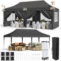 Pikkukuva 2 / 2: Pop Up -paviljonki, vedenpitävä UV-suoja, kestävä alumiinirunko,musta