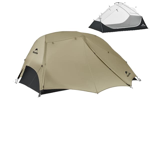 Campingtelt, Ultralyddesign, Vandtæt til 4 sæsoner,15D - Khaki