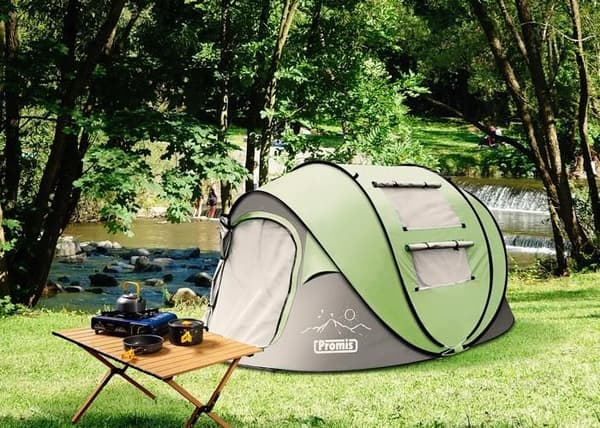 TURISTISK CAMPINGTÄLT för 3 pers. POP-UP SJÄLVUTVIDGANDE Lovar 3 SEKUNDER