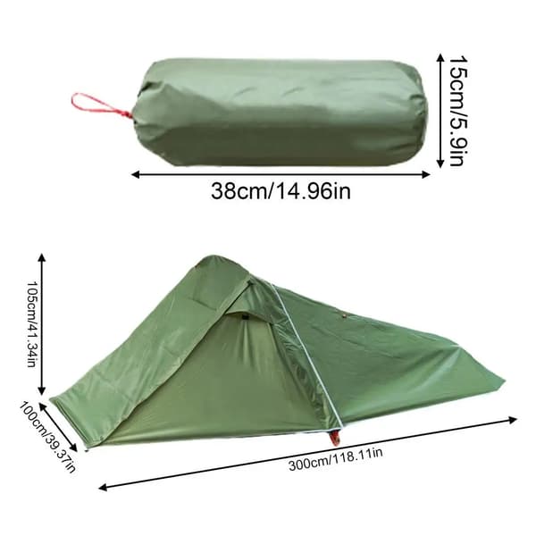 Camping Tunnel Tält, Lättviktig Uppställning, Fyra Årstider Användning,armégrön