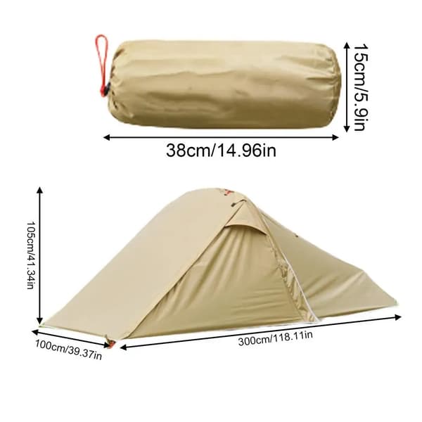 Camping Tunnel Tält, Lättviktig Uppställning, Fyra Årstider Användning,brun