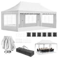 Miniatyrbild 2 av 2: Pop-Up Paviljong 3m x 6m, Vattentät med UV-skydd, Enkel Uppsättning,VIT