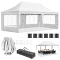 Miniatyrbild 1 av 2: Pop-Up Paviljong 3m x 6m, Vattentät med UV-skydd, Enkel Uppsättning,VIT