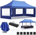 Miniatyrbillede 2 af 2: Pop-Up Pavillon 3m x 6m, Vandtæt med UV-beskyttelse, Nem Opsætning,Blå