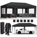 Miniatyrbillede 2 af 2: Pop-Up Pavillon 3m x 6m, Vandtæt med UV-beskyttelse, Nem Opsætning,sort