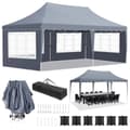 Miniatyrbillede 2 af 2: Pop-Up Pavillon 3m x 6m, Vandtæt med UV-beskyttelse, Nem Opsætning,Mørkegrå
