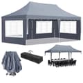 Miniatyrbillede 1 af 2: Pop-Up Pavillon 3m x 6m, Vandtæt med UV-beskyttelse, Nem Opsætning,Mørkegrå