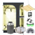 Miniatyrbillede 1 af 2: Indendørs Grow Telt, Dæmpbare LED Grow Lamper, Fuld Ventilationssystem, Flere Størrelser,90X60X135CM2in1Kits90X60X135CM2i1Sæt