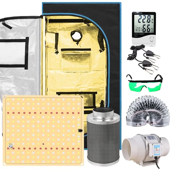 Inomhusodlingstält, Dimbara LED-oddlampor, Full Ventilationssystem, Flera Storlekar,80x80x160CM  Kits80x80x160CM Kit