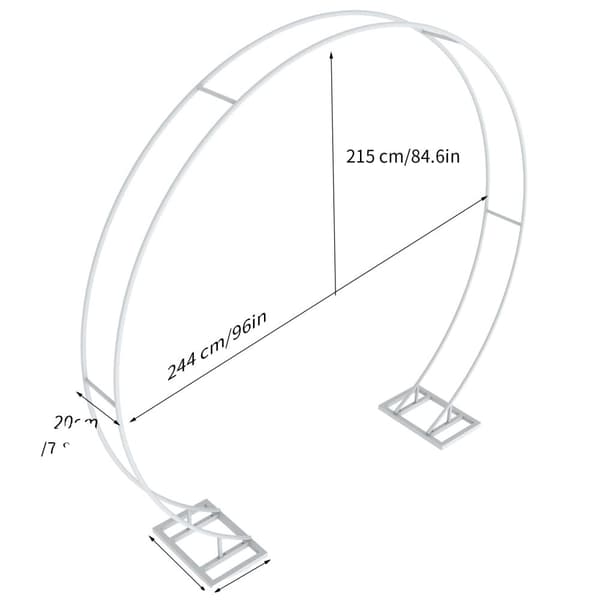 Bryllupsbue af metal til bryllup, solidt design, flere størrelsesmuligheder,Dobbelt Skinne 2,4M
