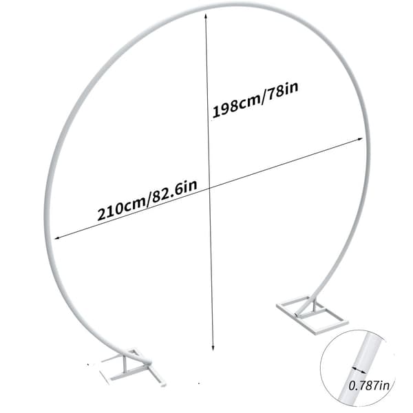 Bröllopsbåge i metall som bakgrund, robust design, flera storleksalternativ,Enkel Spår 2,1M, '