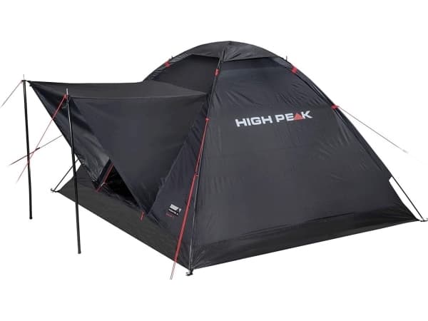 High Peak Beaver 3, Camping, Hårdram, Pyramidtält, 3 person(er), Canvas, 2,6 kg Svart, Röd