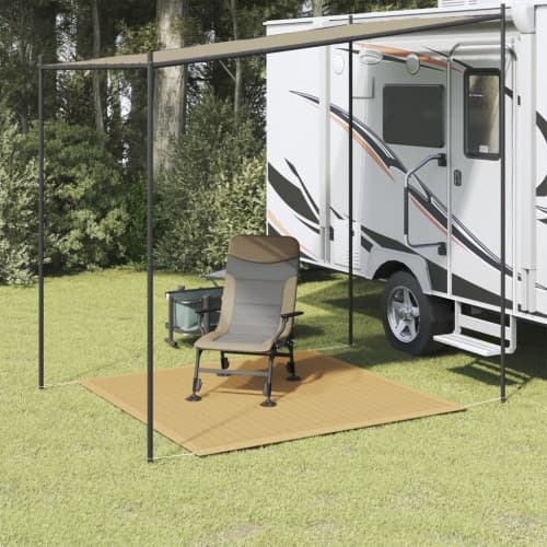 Tältmatta sandfärgat 250x250 cm HDPE