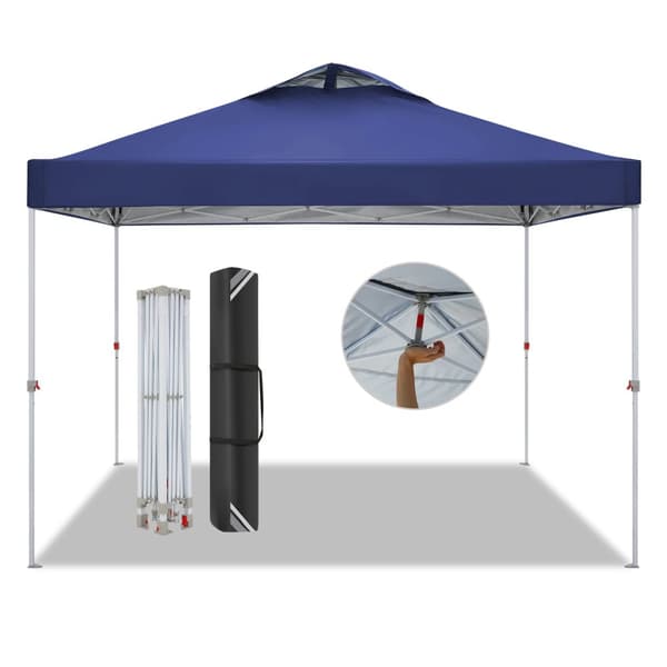 Gazebo, Vandtæt, UV-beskyttelse, Højdejusterbar,Marineblå