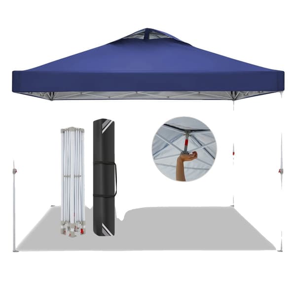 Gazebo, Vandtæt, UV-beskyttelse, Højdejusterbar,Marineblå