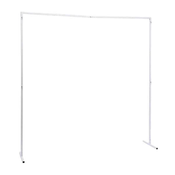 Metal Bue Stativ, Justerbar Højde 3,5ft til 6,6ft, Robust Jernkonstruktion, Elegant Design,L, Hvid