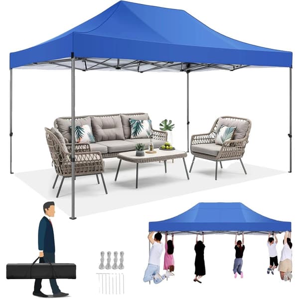 Pop-up Telt, Vandtæt, UV-beskyttelse,Blå, 3x4.5m