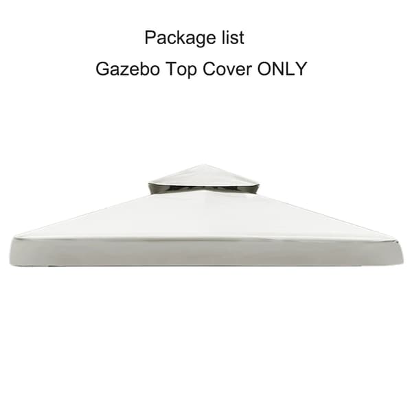 3x3m Gazebo-katospeite, Oxford-materiaali, vedenpitävä, kaksikerroksinen muotoilu,Kaksikerroksinen Beige, 3m * 3m