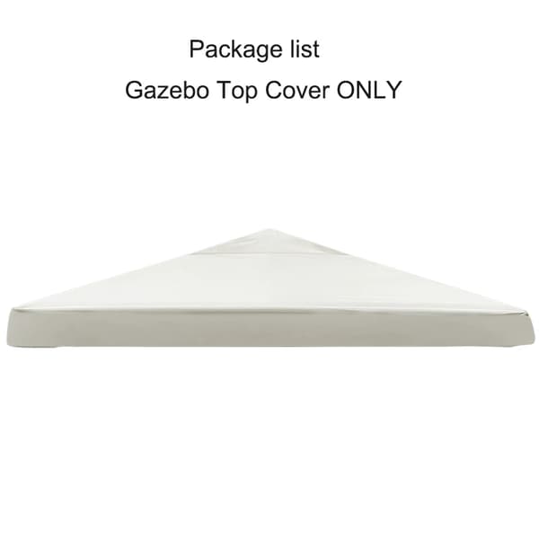 3x3m Gazebo Telt Cover, Oxford Materiale, Vandtæt, Dobbelt Lag Design,Enkeltlag Beige, 3m * 3m
