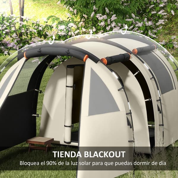 Perheteltta, 460x230x180 cm, 3-4 hengen kapasiteetti,Tumma khaki