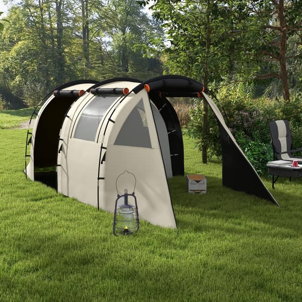 Perheteltta, 460x230x180 cm, 3-4 hengen kapasiteetti,Tumma khaki