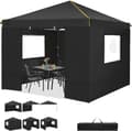 Miniatyrbillede 1 af 2: Gazebo, Vandtæt, Anti-UV, 4 Sidevægge,Sort, 3x3m