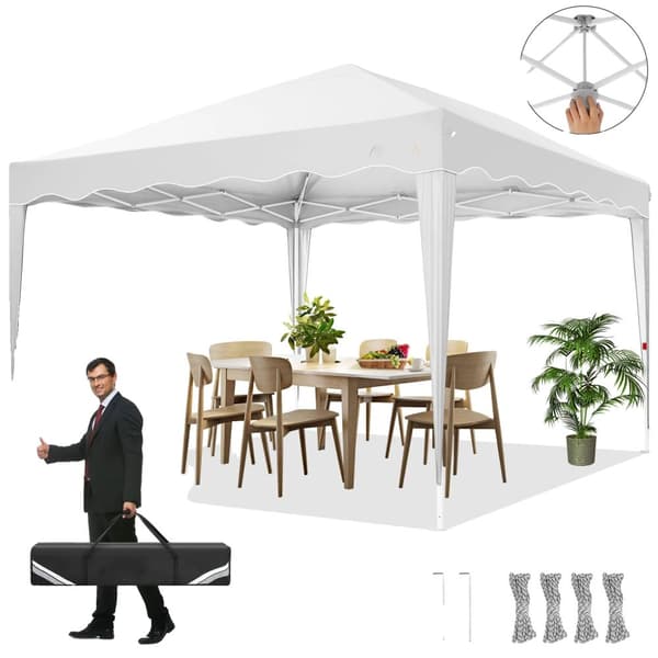 Gazebo, Säädettävä Korkeus, Vesitiivis, UV-suoja,Valkoinen