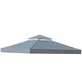 Miniatyrbillede 1 af 2: 3x3m Gazebo Telt Cover, Oxford Materiale, Vandtæt, Dobbelt Lag Design,ny Double Grey, 3m * 3m