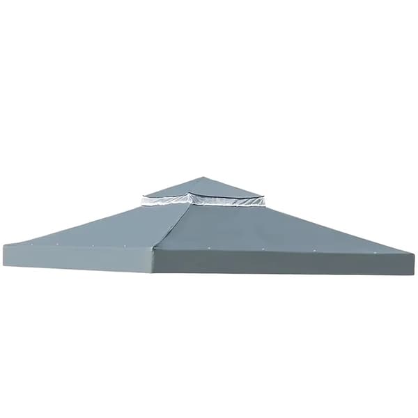 3x3m Gazebo Telt Cover, Oxford Materiale, Vandtæt, Dobbelt Lag Design,ny Double Grey, 3m * 3m